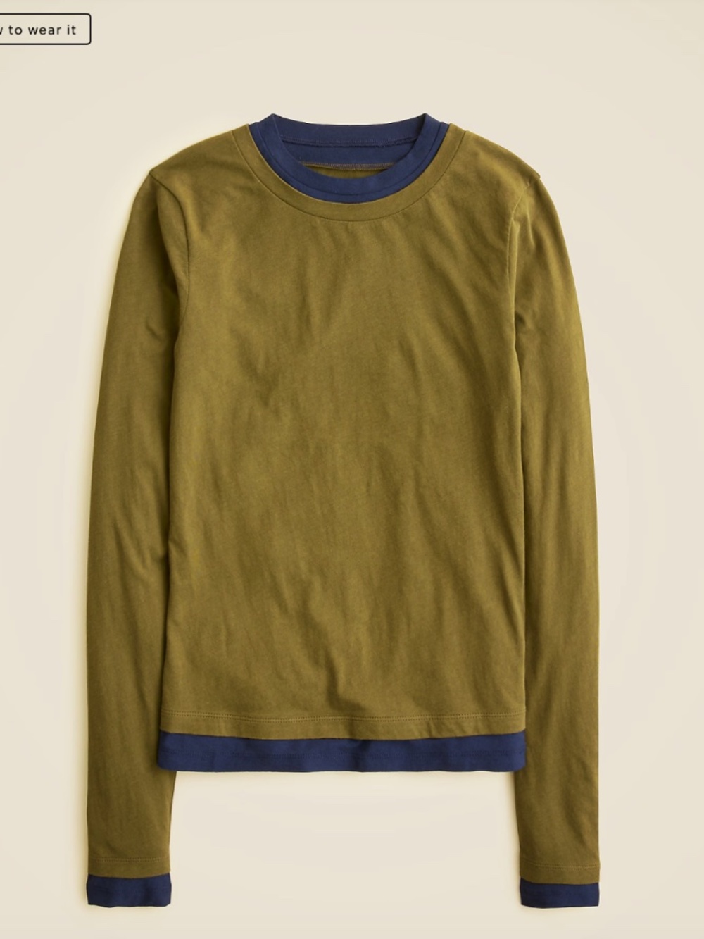 J.Crew Feather jersey layered long-sleeve T-shirt